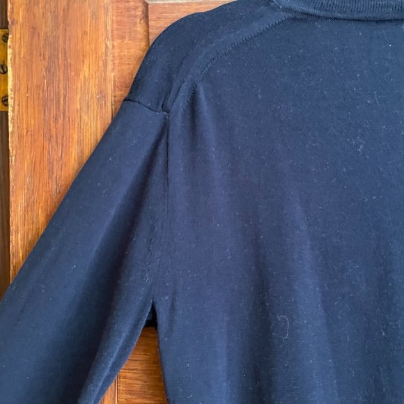 J. Crew Cotton Long-sleeve Navy Sweater Size XS - Picture 2 of 4